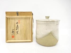 千亀利窯　小林一雅造　乳白釉　水指